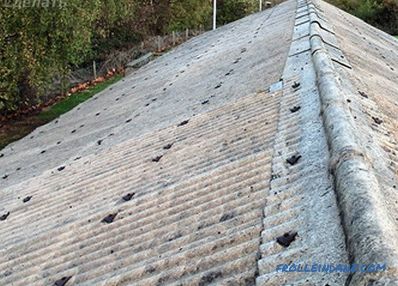 How to block the roof slate - installation