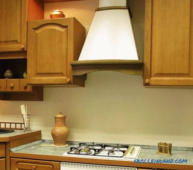 How to hang a hood over the stove