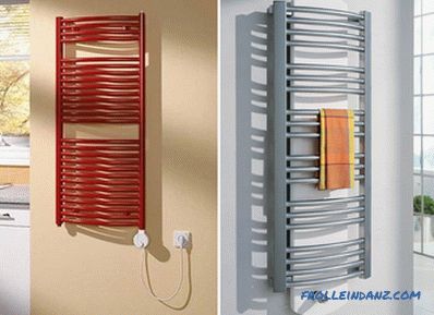 How to choose a heated towel rail for the bathroom, water or electric