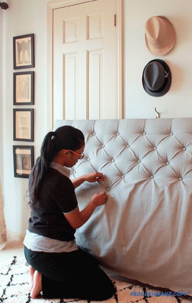 How to make a soft headboard with your hands