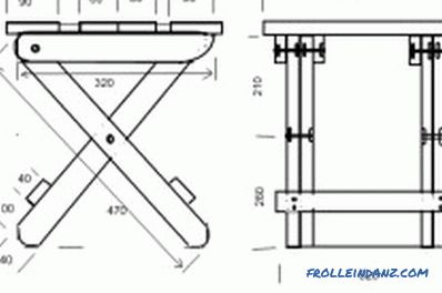 Do-it-yourself folding chair: detailing, assembly process