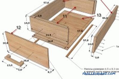 drawing and assembly of furniture (photo)