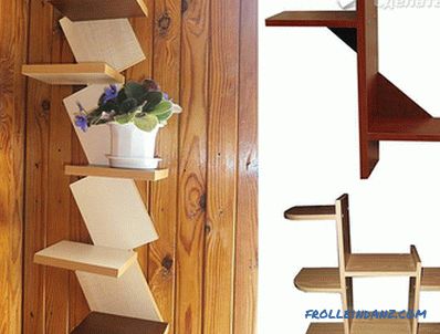 Shelves for flowers do it yourself from wood, chipboard