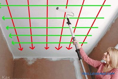 How to paint the walls and ceiling roller + photo, video