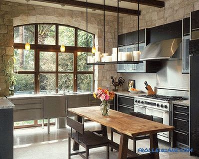 Stone in the interior of the kitchen - the idea of ​​finishing the kitchen with decorative stone