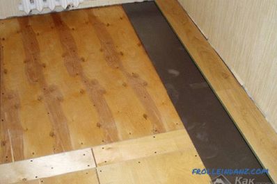 Laying plywood under the laminate with their own hands