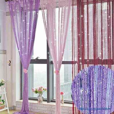 Cotton curtains in the interior - varieties, selection rules, methods of decorating, photo