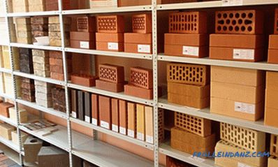 Types of bricks - we arrange everything in shelves + Photo