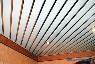 DIY aluminum ceiling - installation of slatted ceilings
