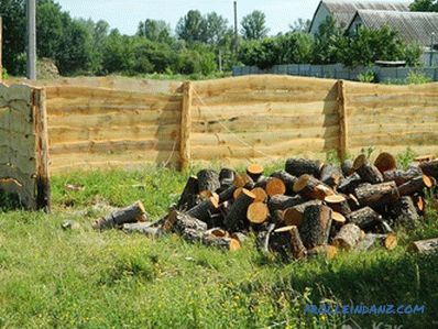 How to make a fence of unedged boards