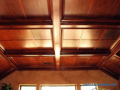 Wooden ceiling do it yourself - manufacturing and design (+ photos)