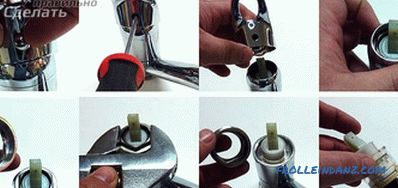 How to replace the cartridge in the mixer