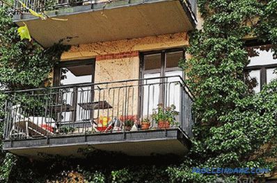 How to make a balcony of the apartment with your own hands (inside and outside) + photo