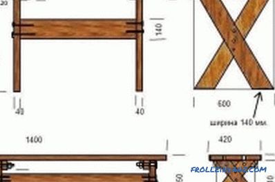Do-it-yourself board table - preparatory work, drawings (photo and video)