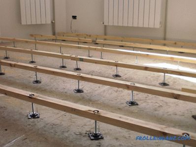 Installation of adjustable floors - a sequence of actions (video)