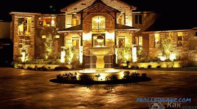 How to make lighting the facade of the house