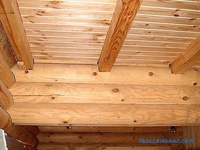 Repair the ceiling in a wooden house with their own hands (photo and video)