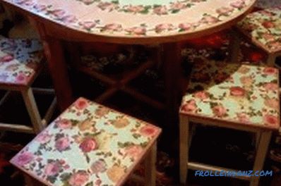 DIY table restoration: the order of operations performed