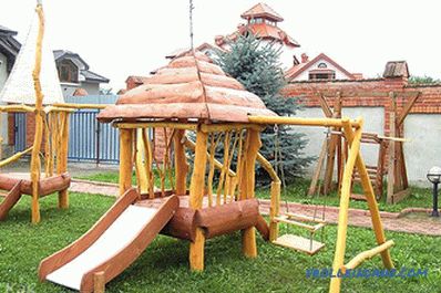 Children's playground with their own hands (+ photos)