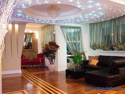 How to arrange spotlights on the stretch ceiling