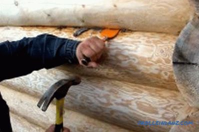 How to caulk log house with different materials: features, tools (video)