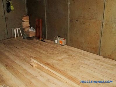 How to make a wooden floor in the garage with their own hands