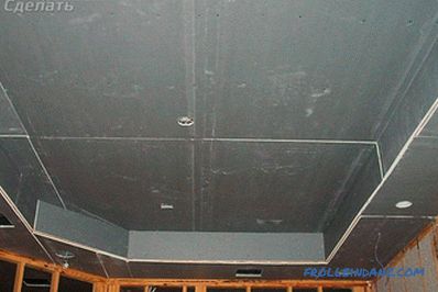 Two-level ceiling with drywall do-it-yourself + photo