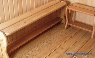 Bench for a bath with his own hands