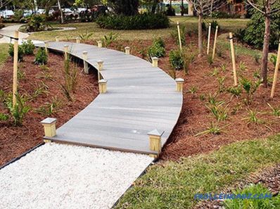 Garden paths made of wood with their own hands