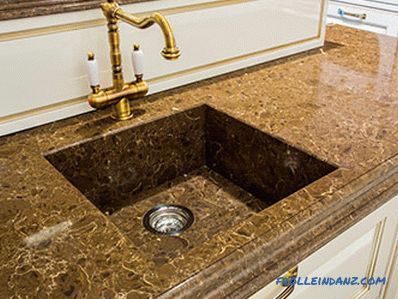 Stone sink for the kitchen - the pros and cons of various types