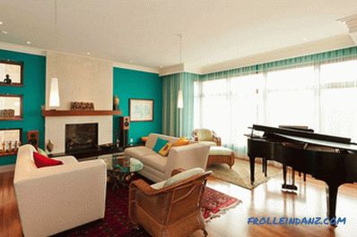 Turquoise color in the interior, with what combines and 40 photos of examples of use