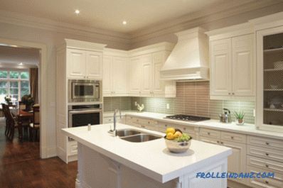 White kitchen in an interior - 41 photos idea of ​​an interior of a kitchen in classical white color