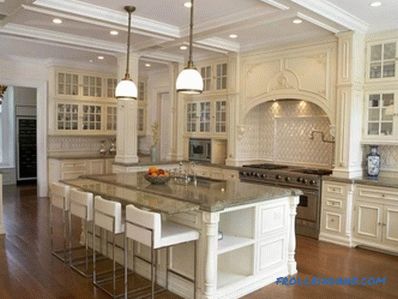 White kitchen in an interior - 41 photos idea of ​​an interior of a kitchen in classical white color