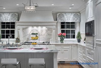 White kitchen in an interior - 41 photos idea of ​​an interior of a kitchen in classical white color