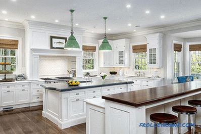 White kitchen in an interior - 41 photos idea of ​​an interior of a kitchen in classical white color