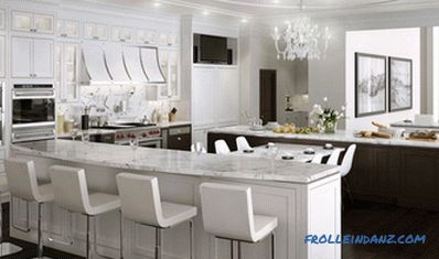 White kitchen in an interior - 41 photos idea of ​​an interior of a kitchen in classical white color