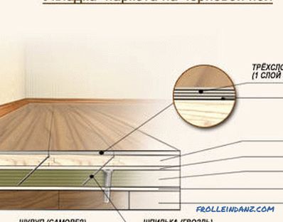 The structure of the wooden floor: features of floors