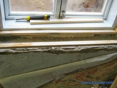 Installing a wooden window sill do it yourself