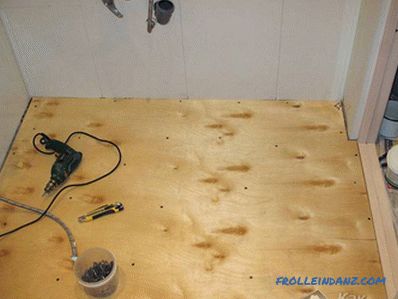 Leveling the floor with plywood do it yourself + photo