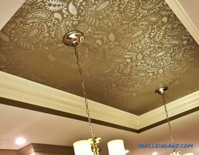 Design of stretch ceilings in the bathroom