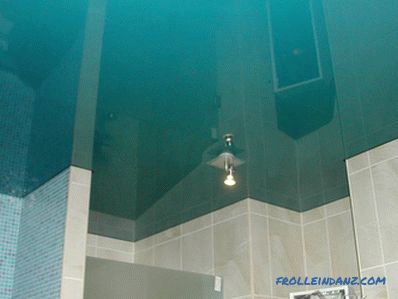 Design of stretch ceilings in the bathroom