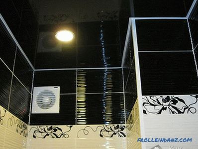 Design of stretch ceilings in the bathroom