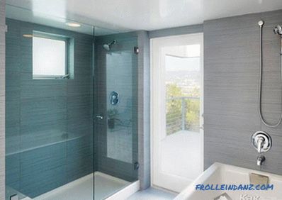 Design of stretch ceilings in the bathroom