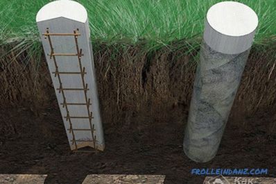 Pile foundation with your own hands - the foundation on piles