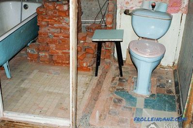 Bathroom redevelopment - how to make redevelopment in the bathroom (+ photo)