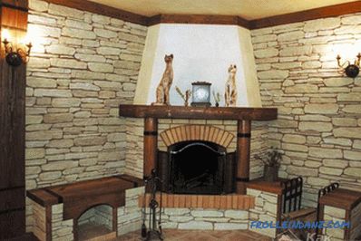 Decorative stone trim - fireplace lining