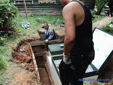 Installation of a septic tank Topas own hands