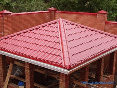 How to cover the roof of the arbor - the choice of roofing (+ photos)