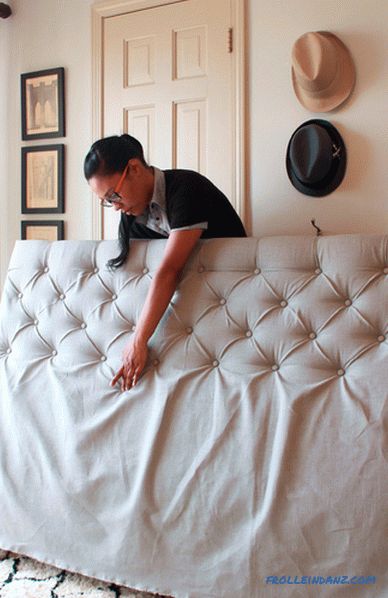 How to make a soft headboard with your hands