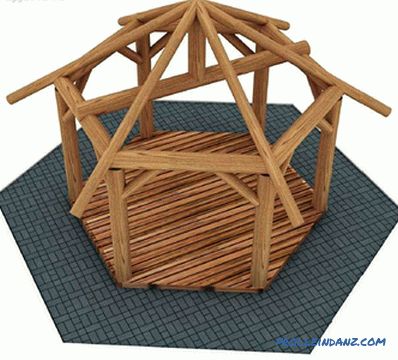 How to make a six-sided arbor of wood